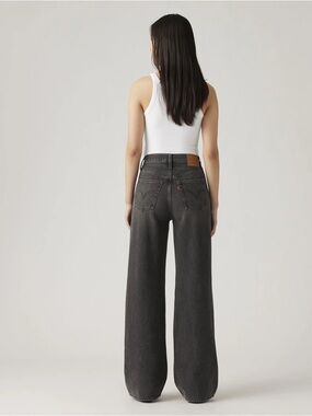 Levi’s Black Ribcage Wide Leg Jeans